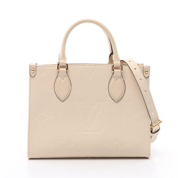 Louis Vuitton Onthego Handbag Empreinte Leather Ivory White - Picture 1 of 7